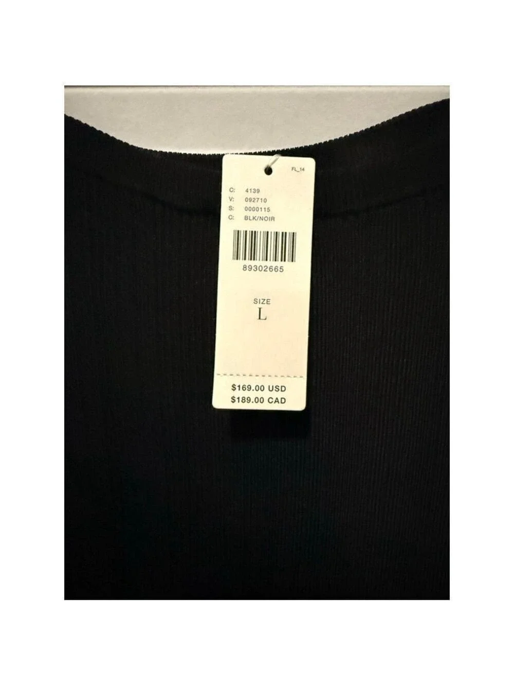 Women's GOOD AMERICAN Black Ribbed Square Neck Maxi Dress L